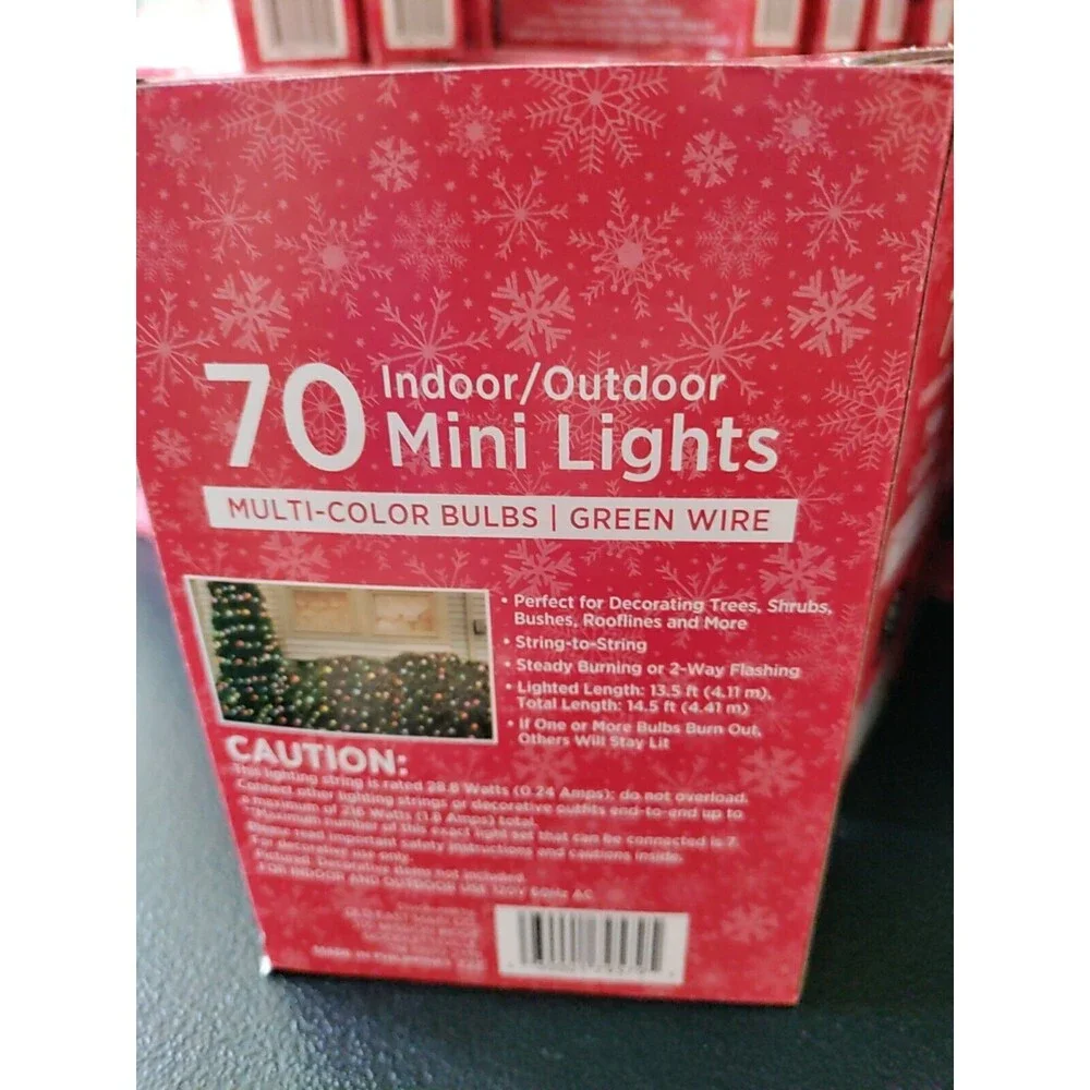 Holiday Style 70 Indoor/ Outdoor Mini Lights. Multi Color Bulbs